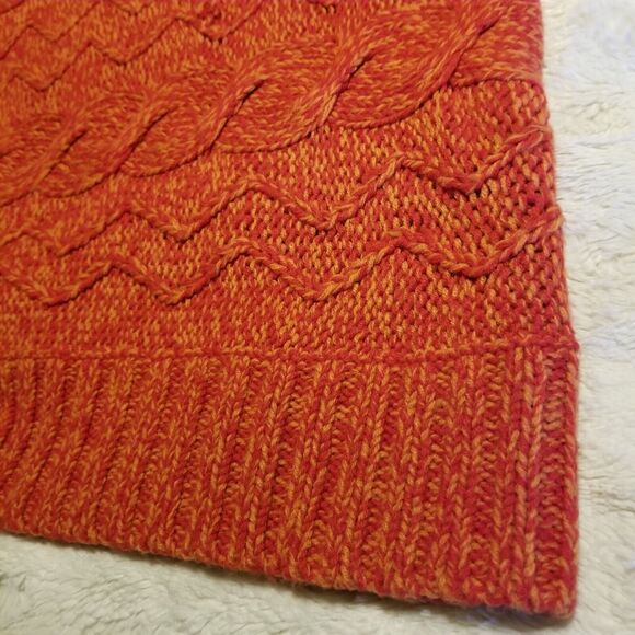 Rue 21 Womens Sweater Large Terracotta Orange Y2k Chunky Cable Knit - Picture 6 of 9
